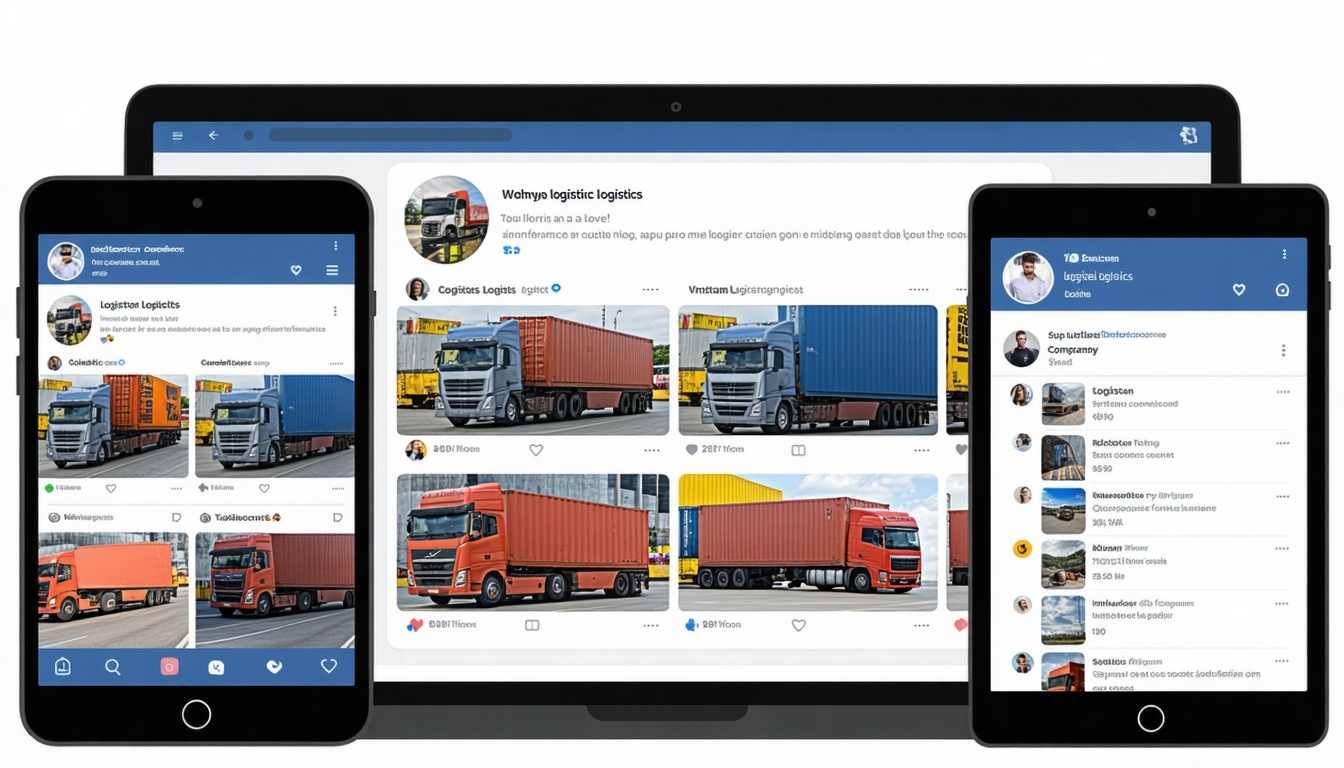 A small logistics company using social media on va
